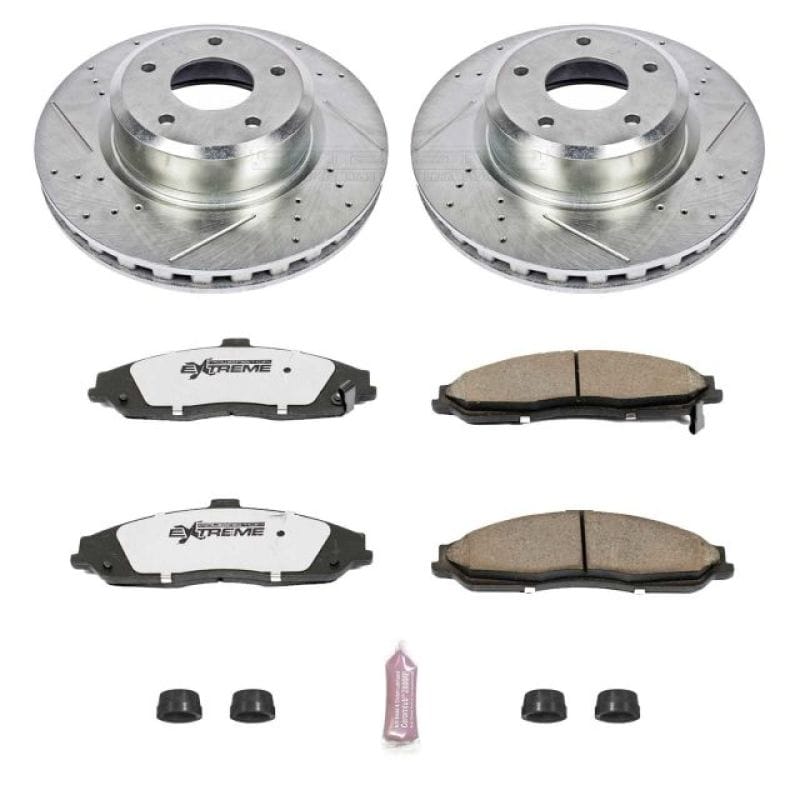 PowerStop — Z26 Street Performance Ceramic Brake Pad and Drilled & Slotted Rotor Kit