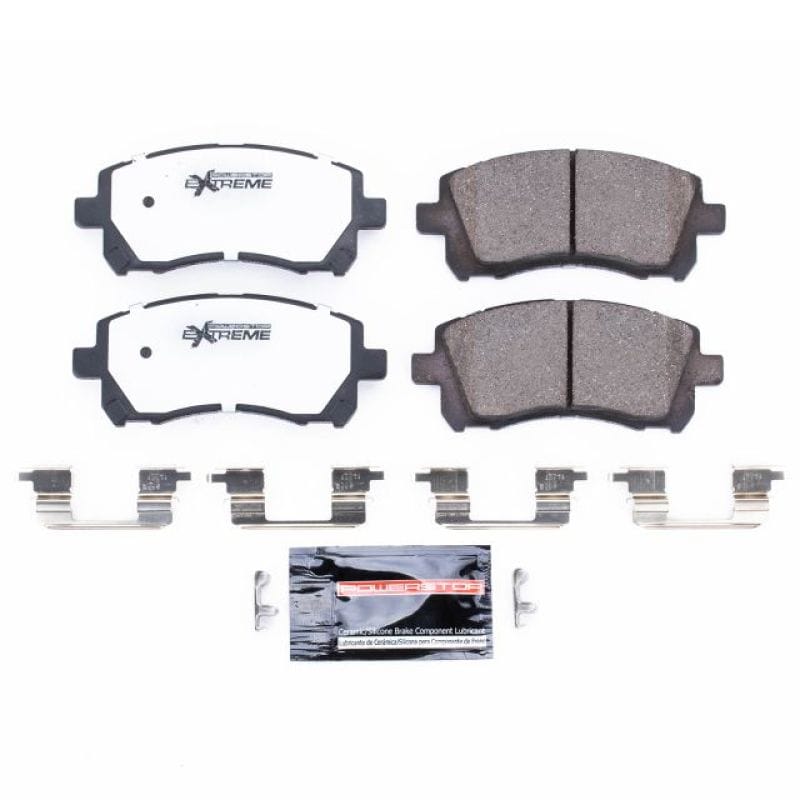 PowerStop — PowerStop - Z26 Performance Carbon-Fiber Ceramic Brake Pads with Hardware Kit