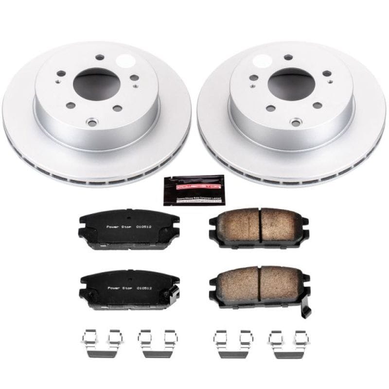 PowerStop — Genuine Geomet Coated Rotor and Low-Dust Ceramic Brake Pad Kit