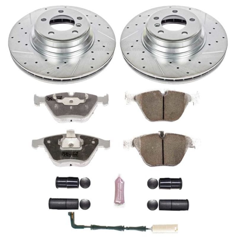 PowerStop — Z26 Street Performance Ceramic Brake Pad and Drilled & Slotted Rotor Kit