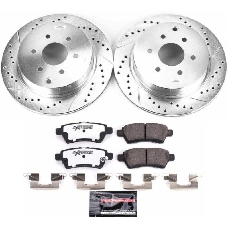 PowerStop — Z36 Truck and SUV Carbon-Fiber Ceramic Brake Pad and Drilled & Slotted Rotor Kit