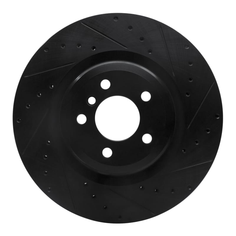 R1 Concepts — R1 Concepts Brake Rotor Drilled and Slotted Black
