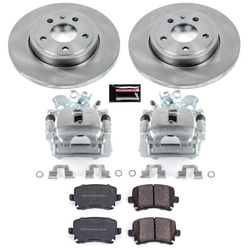 PowerStop — OE Stock Replacement Low-Dust Ceramic Brake Pad, Rotor and Caliper Kit