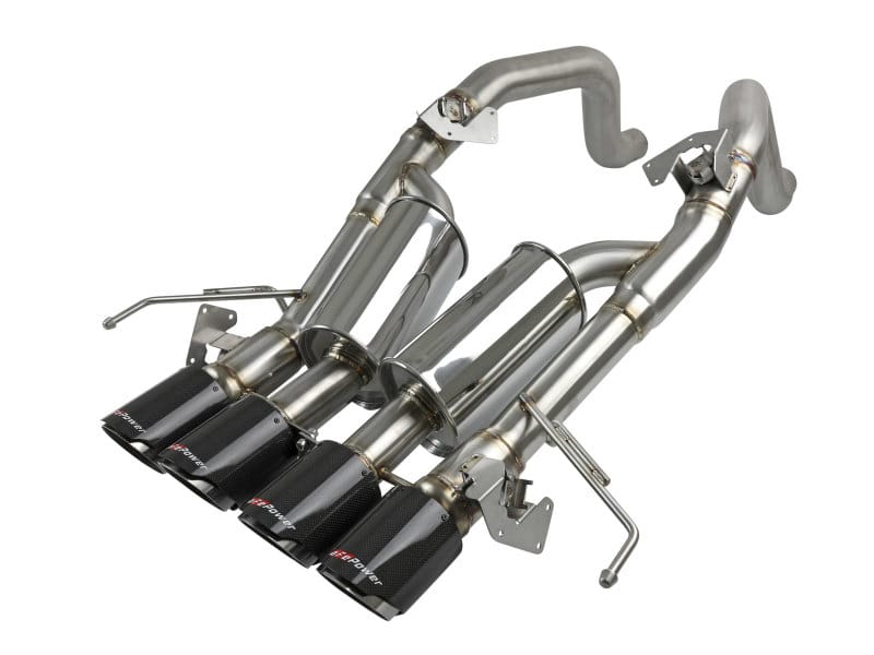 aFe — MACH Force-Xp 304 Stainless Steel Axle-Back Exhaust System w/ Carbon Fiber Tip