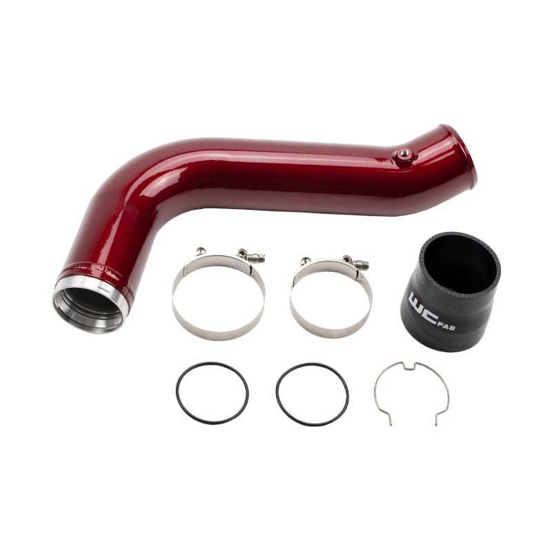 Wehrli — Passenger Side 3.5 in. Intercooler Pipe, 17-19 Duramax L5P, WCFab Red