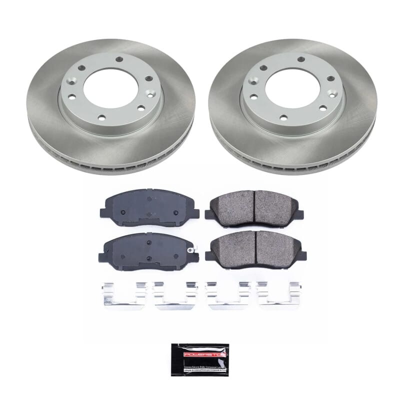 PowerStop — Semi-Coated Rotor and Low-Dust Ceramic Brake Pad Kit