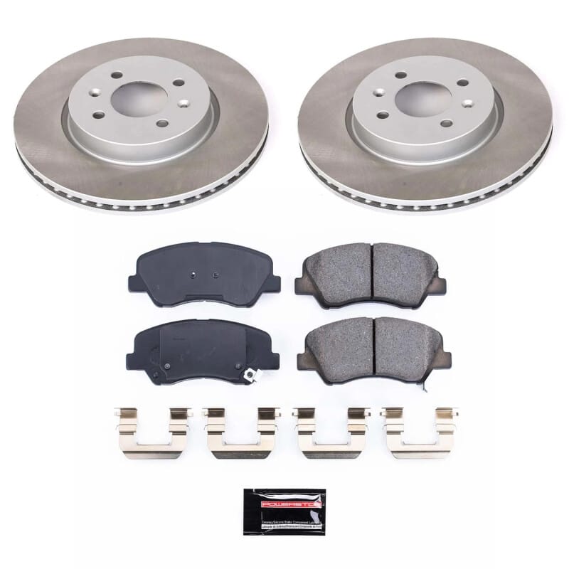 PowerStop — Semi-Coated Rotor and Low-Dust Ceramic Brake Pad Kit