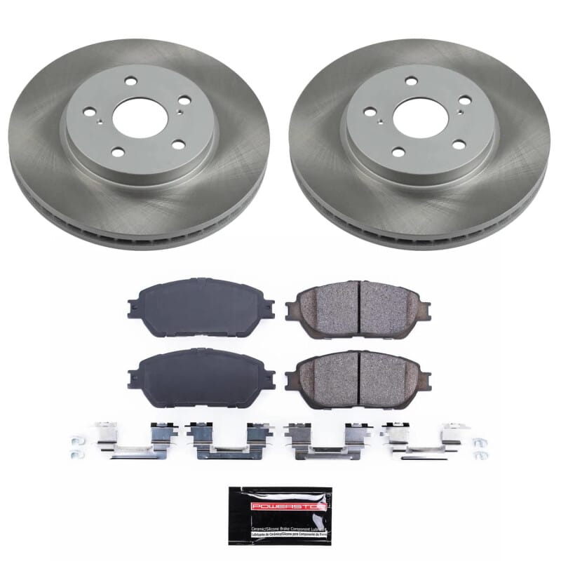 PowerStop — Semi-Coated Rotor and Low-Dust Ceramic Brake Pad Kit