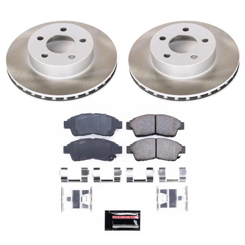 PowerStop — Semi-Coated Rotor and Low-Dust Ceramic Brake Pad Kit