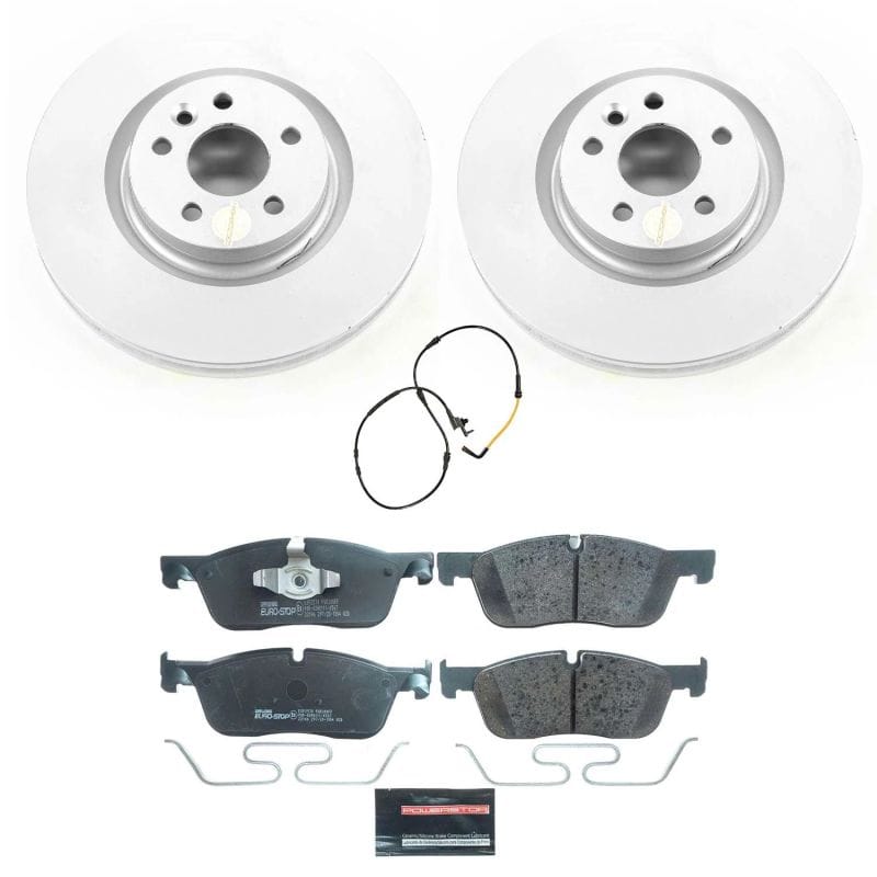 PowerStop — Genuine Geomet Coated Rotors, ECE-R90 Brake Pads + Hardware Kit