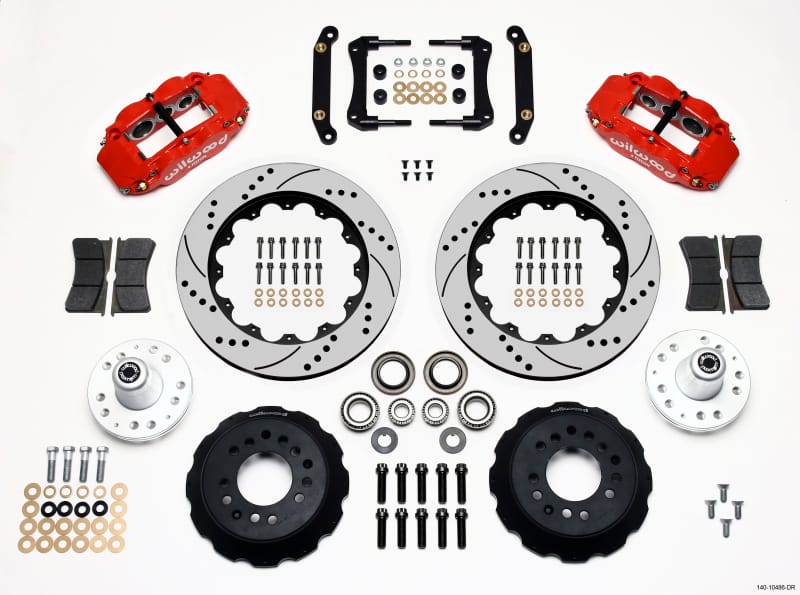 Wilwood — KIT,FRONT,CAMARO,70-78,FNSL6R,BIG BRAKE 14.00 ROTOR,DRILL,RED