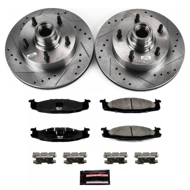 PowerStop — Z23 Daily Driver Carbon-Fiber Ceramic Brake Pad and Drilled & Slotted Rotor Kit
