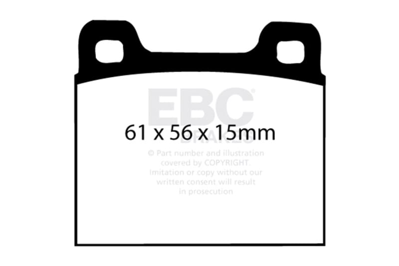 EBC — EBC 64-69 Porsche 911 2.0 (M Caliper) (Solid front rotor) Redstuff Front Brake Pads
EBC 73-77 Porsche 911 2.7L Redstuff Front/Rear Brake Pads
Disc Brake Pad