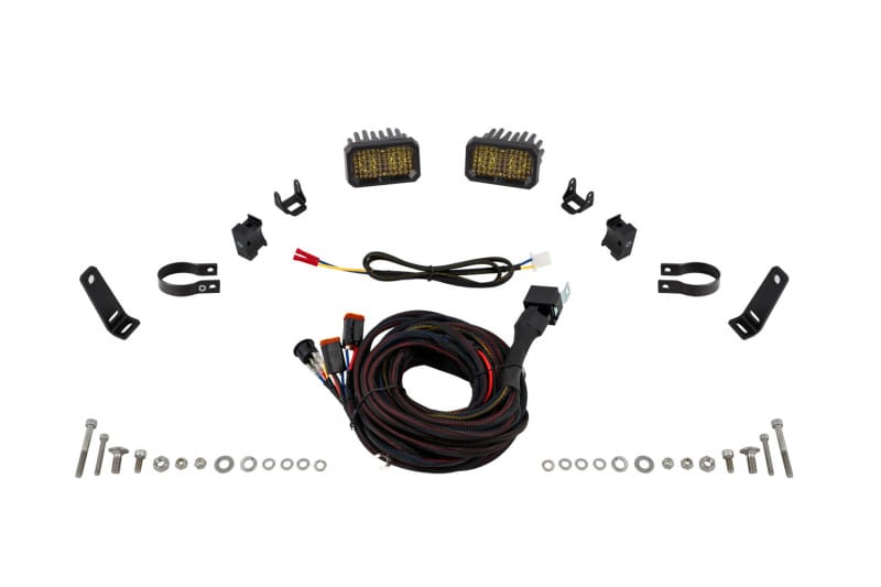 Diode Dynamics — Diode Dynamics Stage Series 1 3/4 In Roll Bar Chase Light Kit SSC2 Sport - Yellow (Pair)