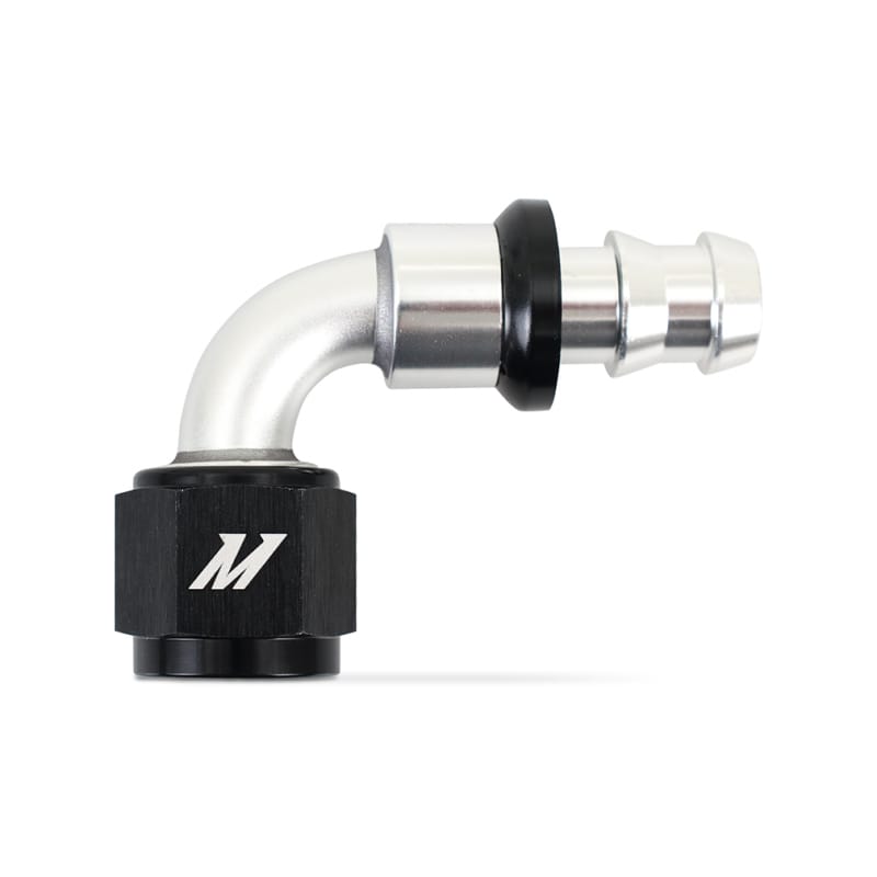 Mishimoto — Push-Lock Fitting, -8AN, 90-Degree