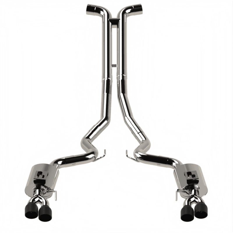 Kooks Headers — 3in. Cat-Back (H-Pipe) w/Black Tips. 2018-2020 Mustang GT 5.0L. Connects to OEM.
3" Cat-Back (H-Pipe) w/Black Tips. 2018-2020 Mustang GT 5.0L. Connects to OEM.
