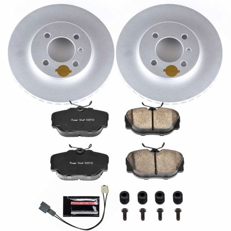 PowerStop — Genuine Geomet Coated Rotor and Carbon-Fiber Ceramic Brake Pad Kit