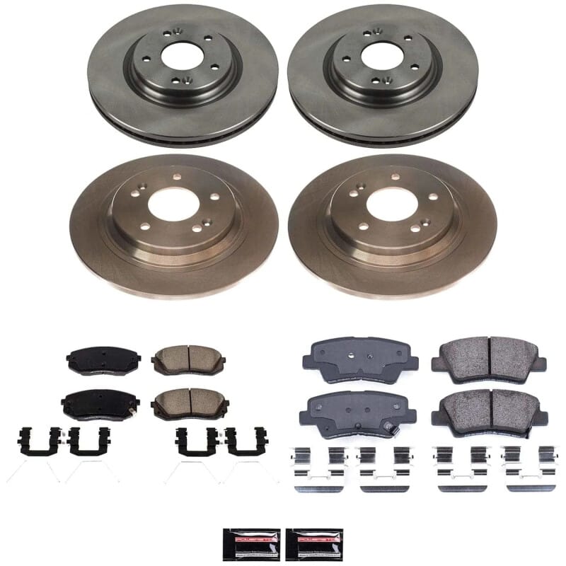 PowerStop — OE Stock Replacement Low-Dust Ceramic Brake Pad and Rotor Kit