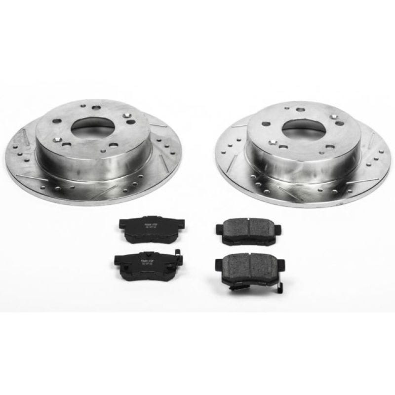 PowerStop — Z23 Daily Driver Carbon-Fiber Ceramic Brake Pad and Drilled & Slotted Rotor Kit