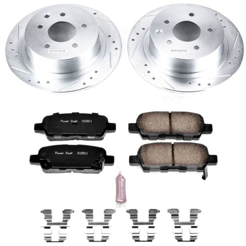 PowerStop — Z23 Daily Driver Carbon-Fiber Ceramic Brake Pad and Drilled & Slotted Rotor Kit