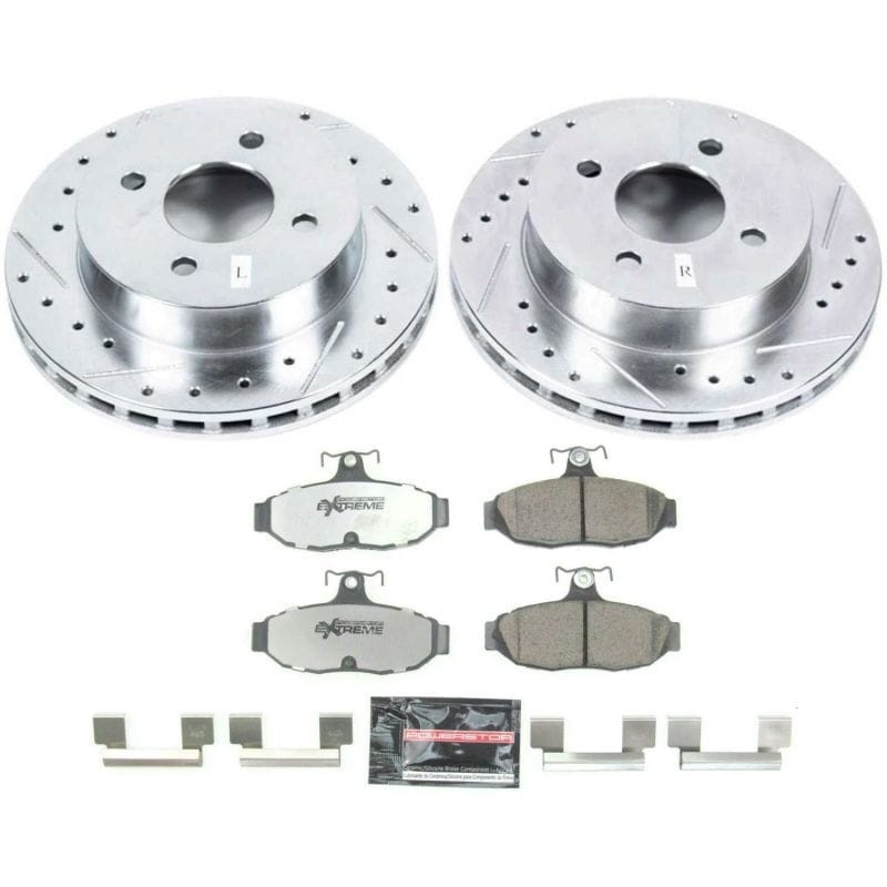 PowerStop — Z26 Street Performance Ceramic Brake Pad and Drilled & Slotted Rotor Kit