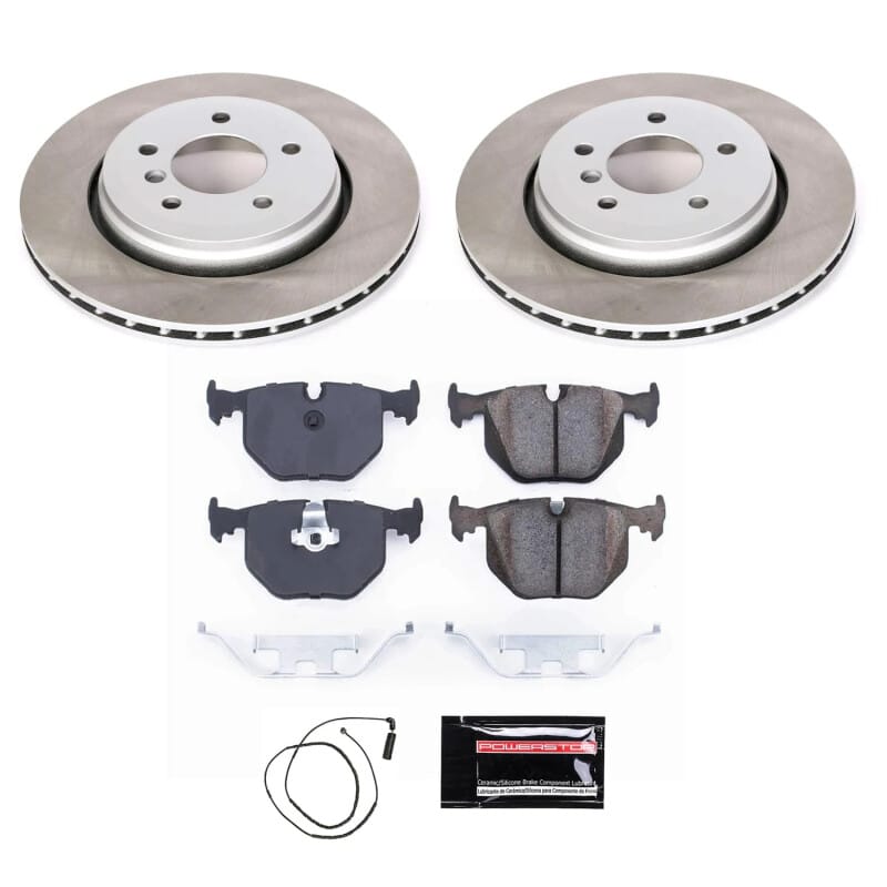 PowerStop — Semi-Coated Rotor and Low-Dust Ceramic Brake Pad Kit