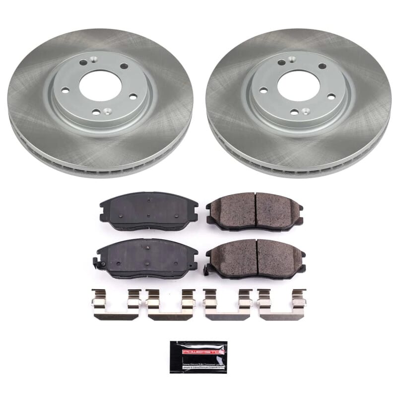 PowerStop — Semi-Coated Rotor and Low-Dust Ceramic Brake Pad Kit