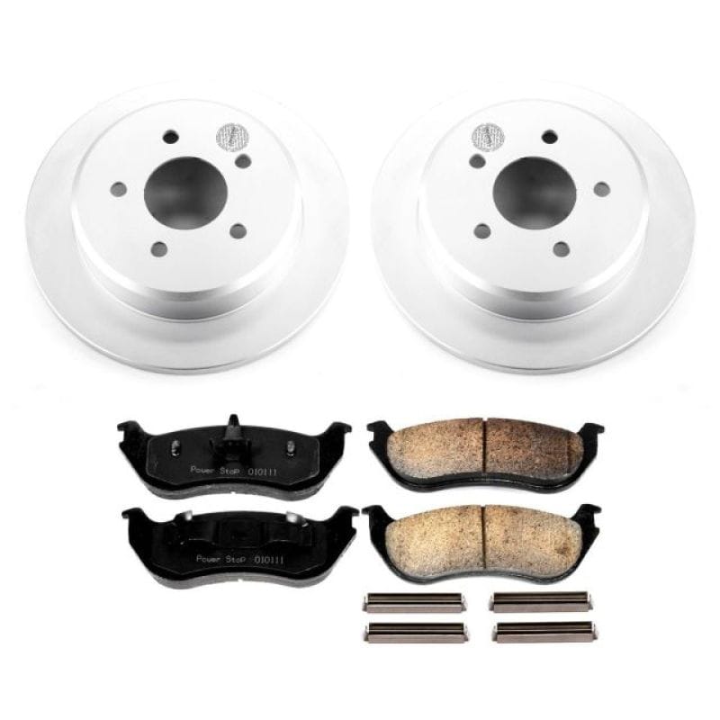 PowerStop — Genuine Geomet Coated Rotor and Low-Dust Ceramic Brake Pad Kit