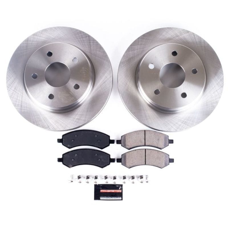 PowerStop — OE Stock Replacement Low-Dust Ceramic Brake Pad and Rotor Kit