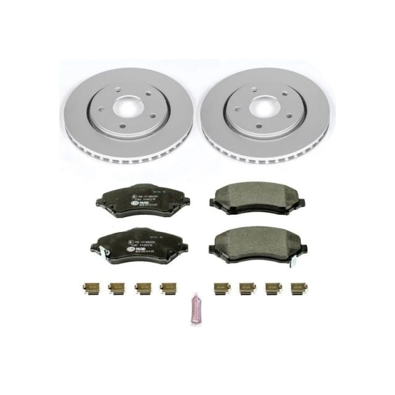 PowerStop — Genuine Geomet Coated Rotors, ECE-R90 Brake Pads + Hardware Kit
