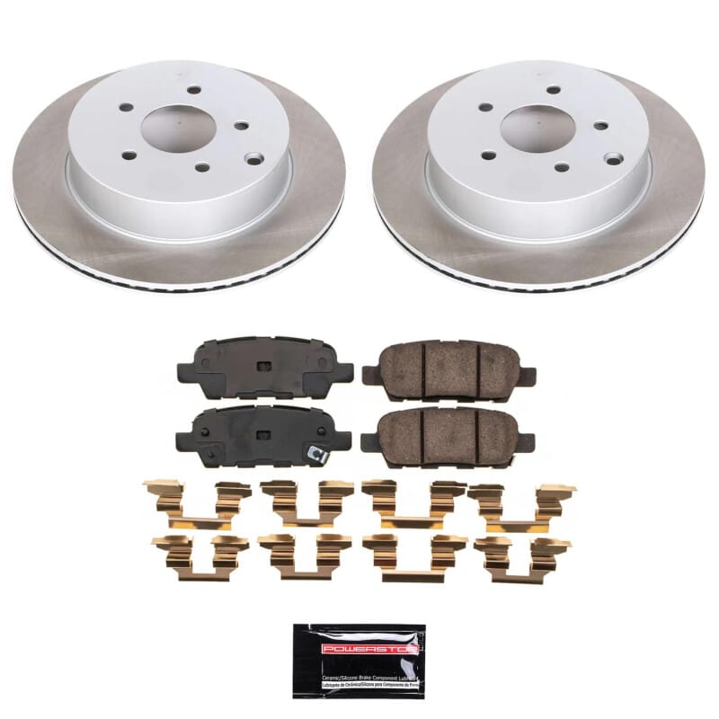 PowerStop — Semi-Coated Rotor and Low-Dust Ceramic Brake Pad Kit