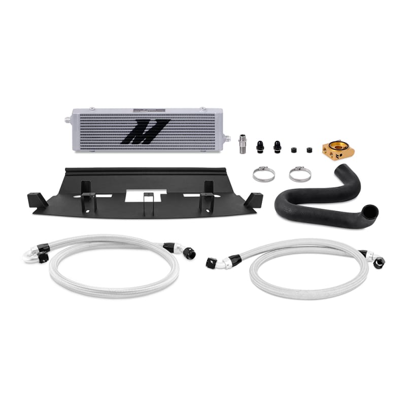 Mishimoto — Oil Cooler Kit, Silver, Thermostatic, fits Ford Mustang GT 2018-2023
