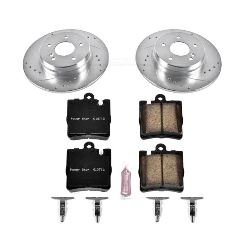 PowerStop — Z23 Daily Driver Carbon-Fiber Ceramic Brake Pad and Drilled & Slotted Rotor Kit