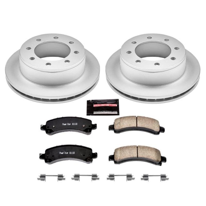 PowerStop — Genuine Geomet Coated Rotor and Low-Dust Ceramic Brake Pad Kit