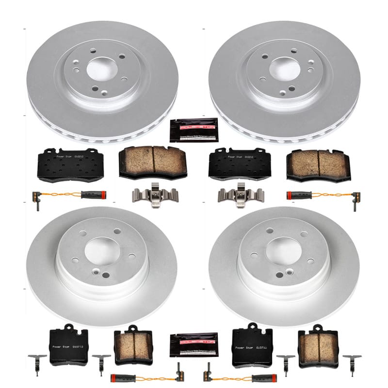 PowerStop — Genuine Geomet Coated Rotor and Carbon-Fiber Ceramic Brake Pad Kit