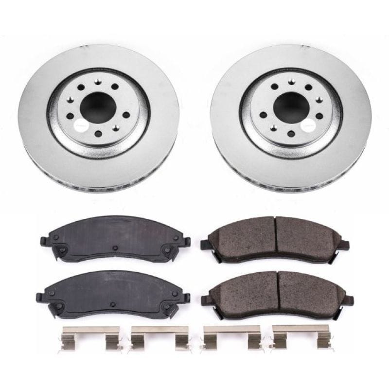 PowerStop — Genuine Geomet Coated Rotor and Low-Dust Ceramic Brake Pad Kit
