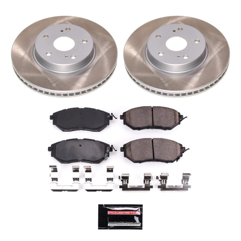 PowerStop — Semi-Coated Rotor and Low-Dust Ceramic Brake Pad Kit