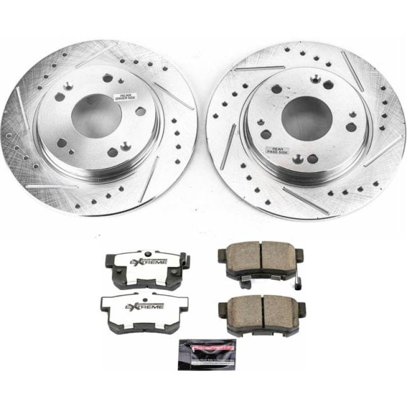 PowerStop — Z26 Street Performance Ceramic Brake Pad and Drilled & Slotted Rotor Kit