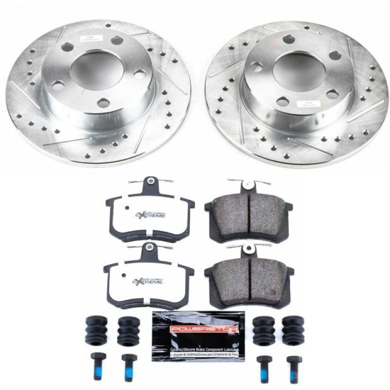PowerStop — Z26 Street Performance Ceramic Brake Pad and Drilled & Slotted Rotor Kit