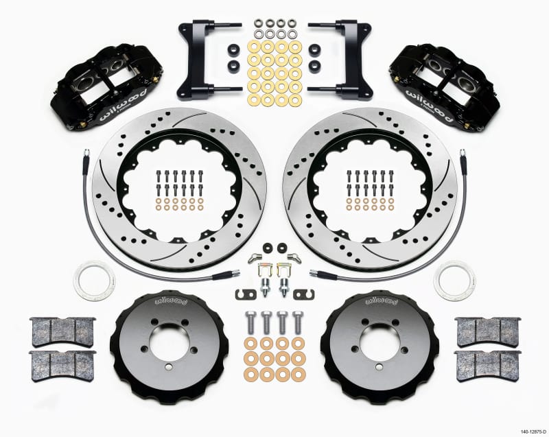 Wilwood — KIT,FRONT,SUBARU WRX 99-17,FNSL6R 14.00x1.25,REAR MT,DRILLED,W/LINES