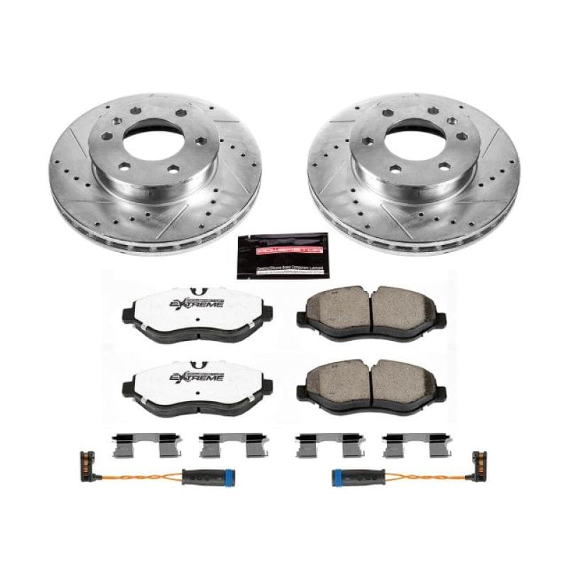 PowerStop — Z36 Truck and SUV Carbon-Fiber Ceramic Brake Pad and Drilled & Slotted Rotor Kit