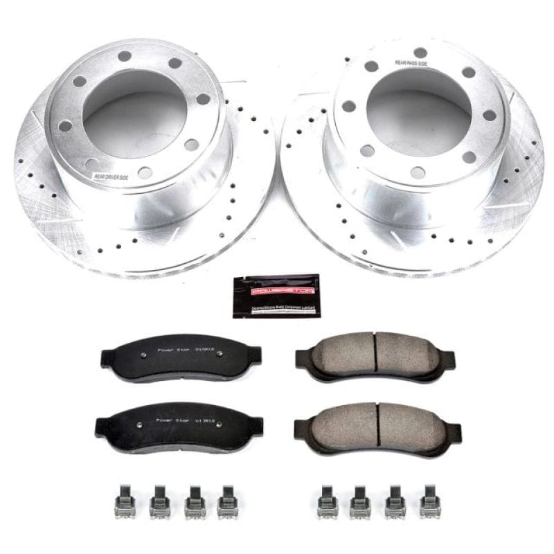 PowerStop — Z23 Daily Driver Carbon-Fiber Ceramic Brake Pad and Drilled & Slotted Rotor Kit
