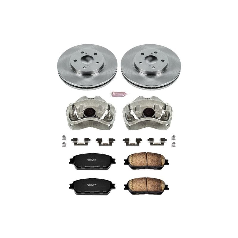 PowerStop — OE Stock Replacement Low-Dust Ceramic Brake Pad, Rotor and Caliper Kit