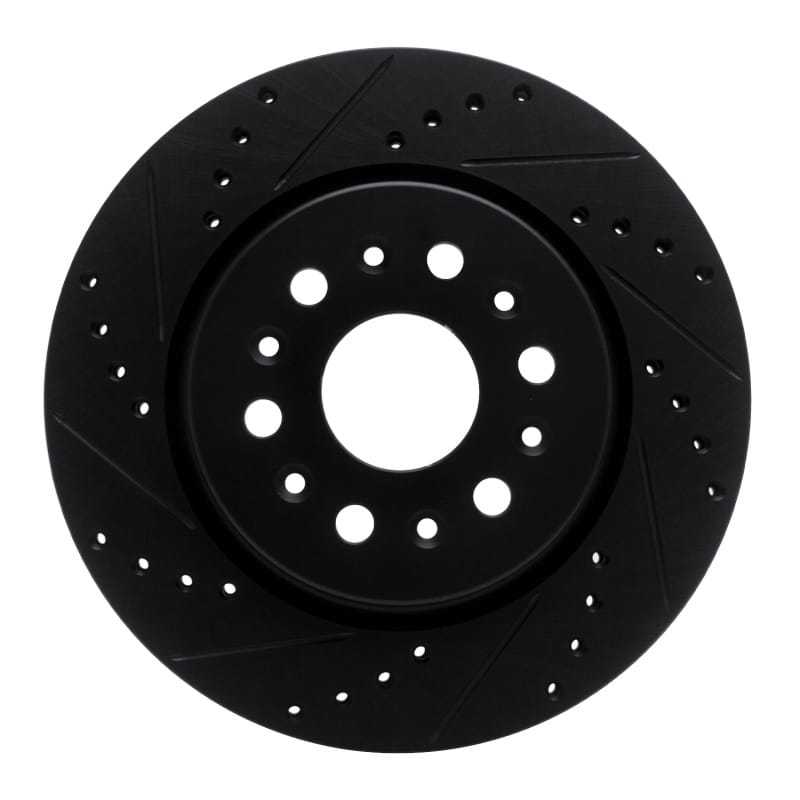 R1 Concepts — R1 Concepts Brake Rotor Drilled and Slotted Black