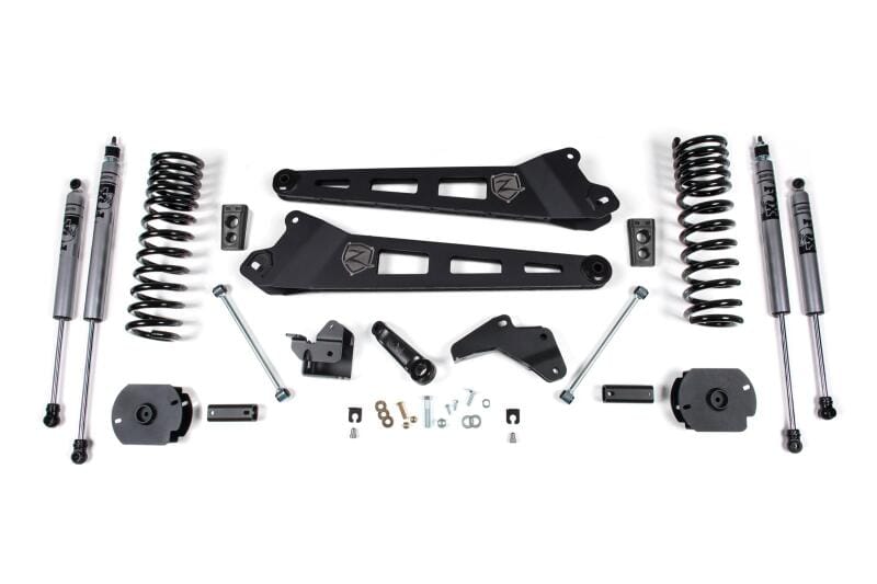 Zone Offroad — Zone Offroad 14-18 Ram 2500 4in Replacement Radius Arm Lift Kit w/ Fox 2.0 Adv. Shocks