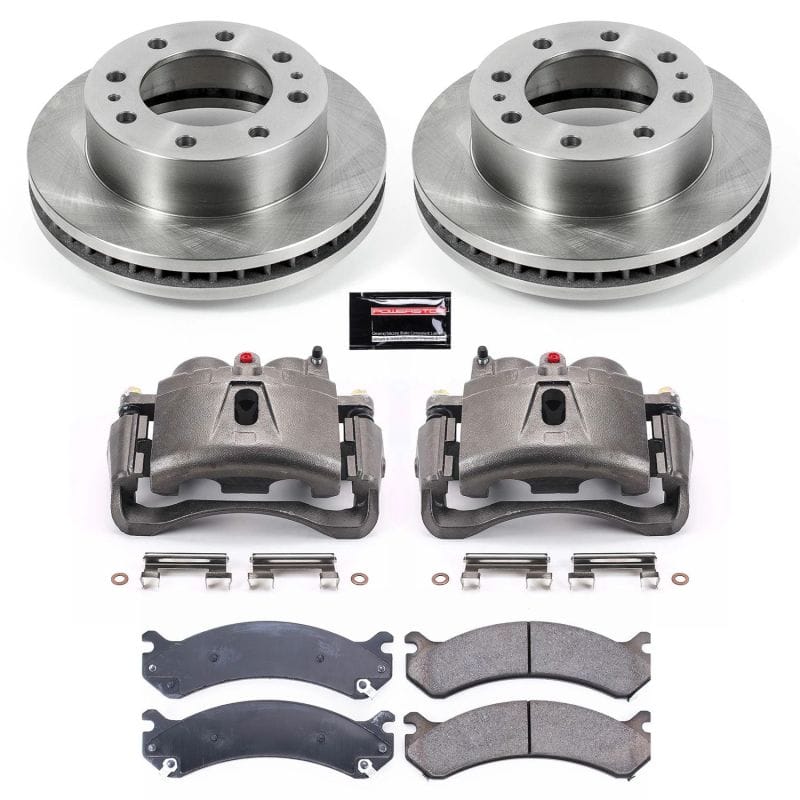 PowerStop — OE Stock Replacement Low-Dust Ceramic Brake Pad, Rotor and Caliper Kit