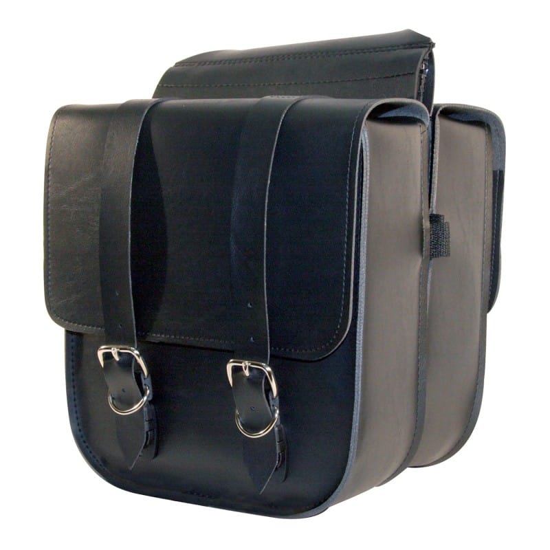 Willie & Max — Willie & Max Universal Standard Straight Saddlebags (11 in L x 12 in W x 3.5 in H) - Black