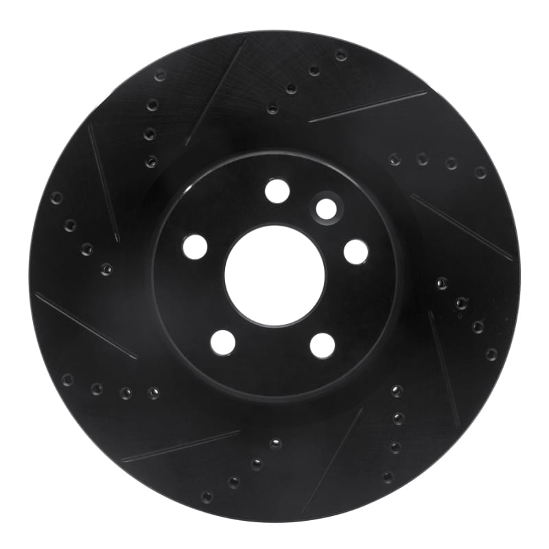 R1 Concepts — R1 Concepts Brake Rotor Drilled and Slotted Black