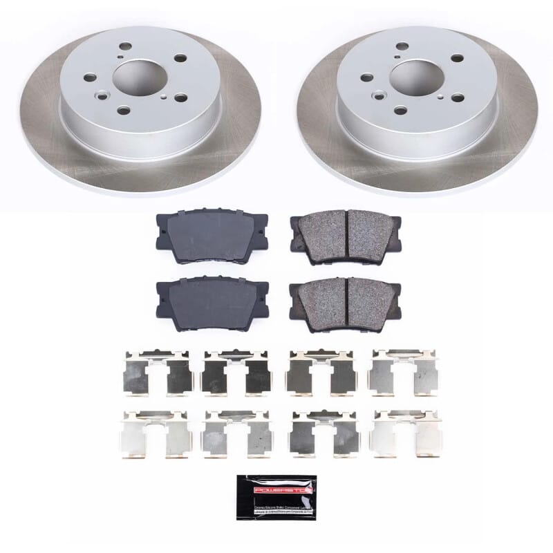 PowerStop — Semi-Coated Rotor and Low-Dust Ceramic Brake Pad Kit
