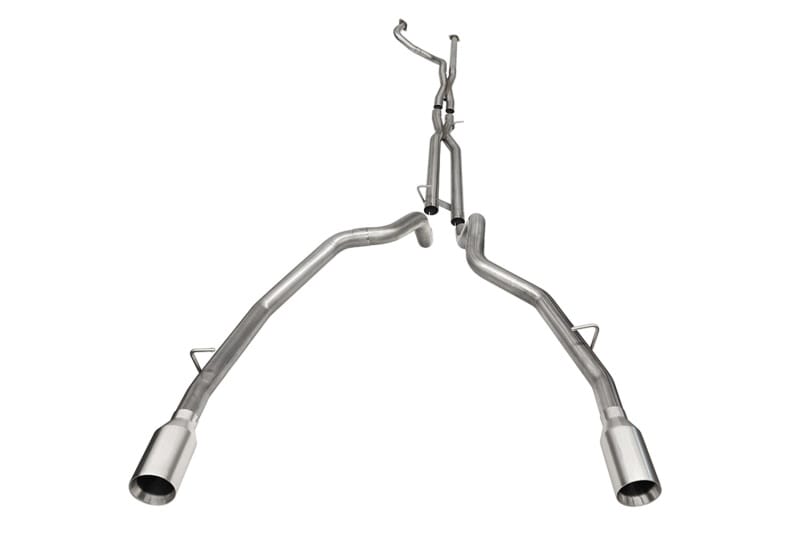 CORSA Performance — 3.0in. Dual Rear Exit Catback Exhaust System with Flat Cut 5.0in. Dual Wall Tips